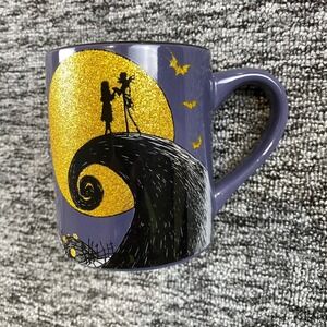 Disney Tim Burtons The Nightmare Before Christmas Jack Sally 14 Oz Mug Gold Moon